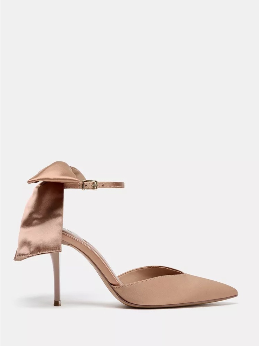 Zara Satin Effect Bow Heels